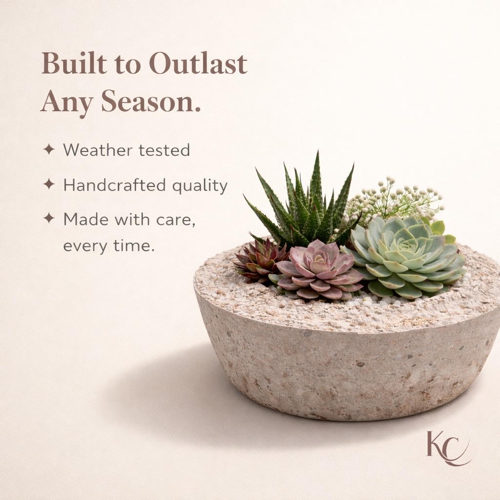 Handcrafted Hypertufa Planter