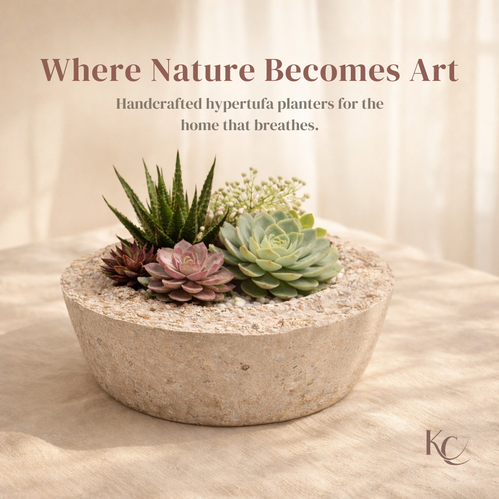 Handcrafted Hypertufa Planter