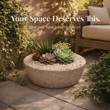 Handcrafted Hypertufa Planter