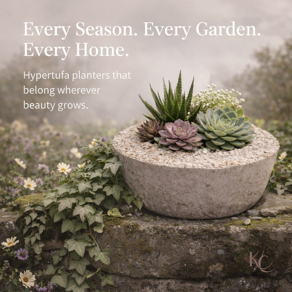 Handcrafted Hypertufa Planter
